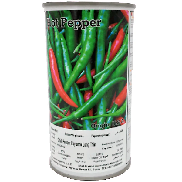 Hot Pepper Chili Cayenne Long Thin Seeds Tin - Image 2