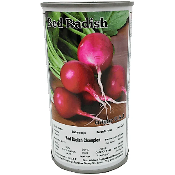Red Radish Champion Seeds Tin - Image 2