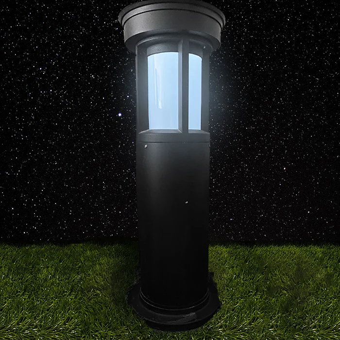 Solar Bolard Lamp Black - Image 3